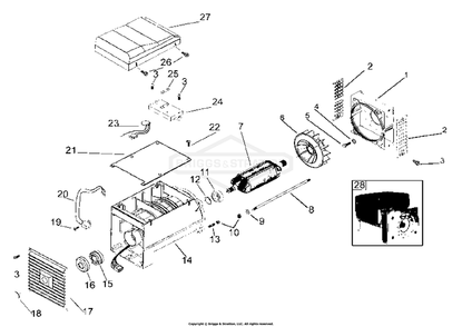 Part Location Diagram of 102242GS Briggs and Stratton Slip ring assembly
